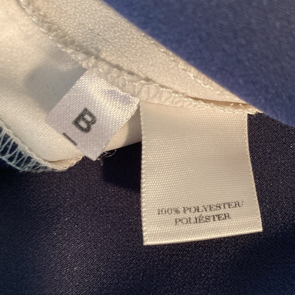 Ann Taylor colorblock navy cream belted dress S - Picture 11 of 15